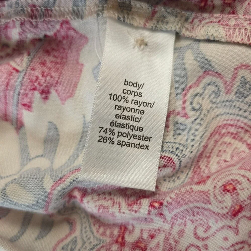 Maurices Sleeveless Blouse Womens Large Pink Purple Boho Top Summer Peplum - Picture 12 of 13
